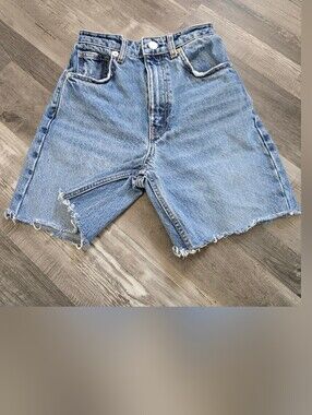 Zara denim jean shorts, 0